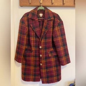 Colorful Tweed Winter Coat
